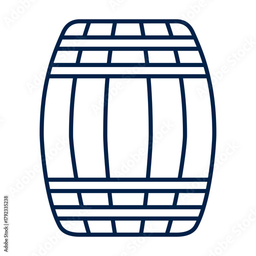 Wood Barrel vector illustration icon design trendy