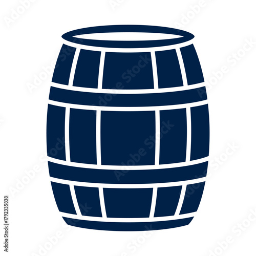 Wood Barrel vector illustration icon design trendy