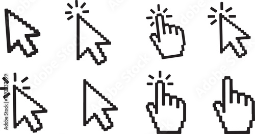 Pixel Perfect Clicks A Curated Collection of Cursor and Hand Pointer Designs for UI UX Web Design Development and