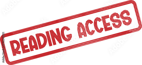 Essential Reading Access Red Rubber Stamp Promoting Educational Equity and Literacy for All