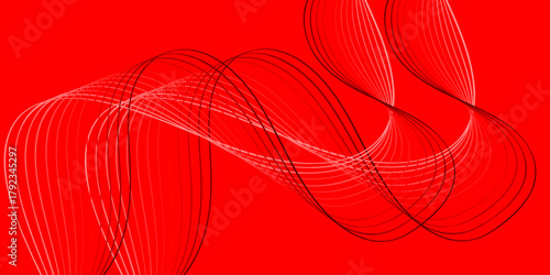 Abstract red vector background with dynamic light lines, curves, and wave pattern design for modern business illustration