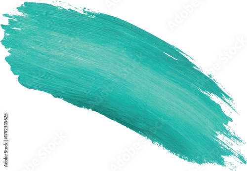 Turquoise Acrylic Brush Stroke Vector – Textured Paint Swipe