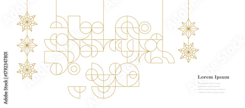 幾何学 抽象 サークル パターン 星 レトロ 背景