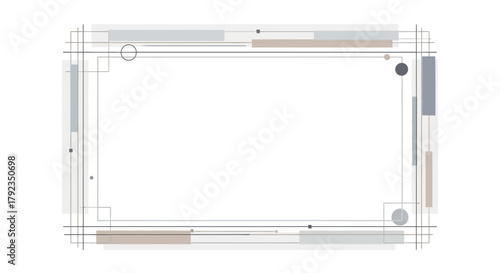 Abstract geometric frame design with minimalist lines and shapes.