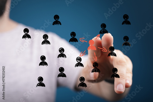 Hand selecting a central fi...