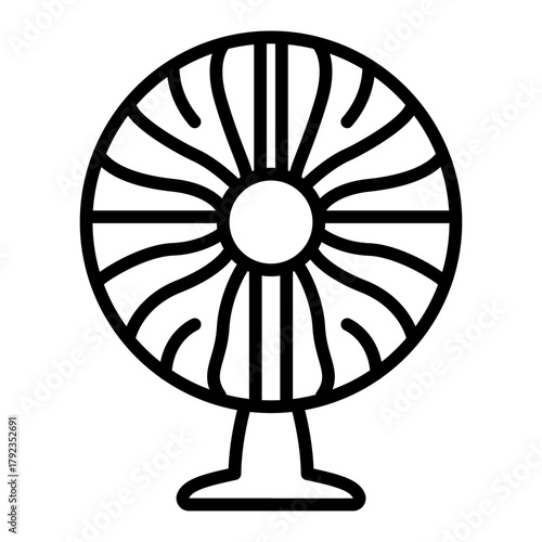 Fan icon vector image. Can be used for Retro.