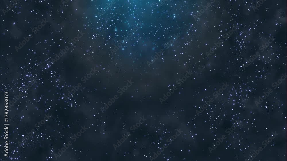Deep blue galaxy with twinkling stars seamless loop motion background