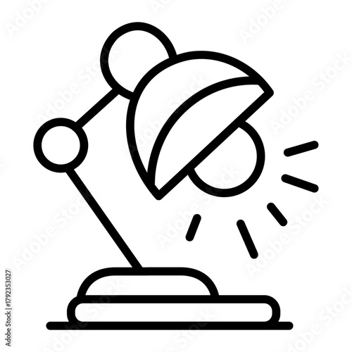 Lamp icon vector image. Can be used for Retro.