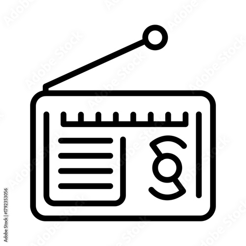 Radio icon vector image. Can be used for Retro.