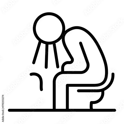 Bulimia icon vector image. Can be used for Psychology.
