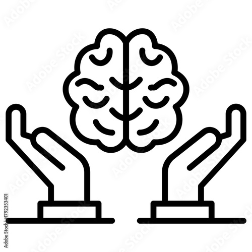 Cognitive Psychology icon vector image. Can be used for Psychology.