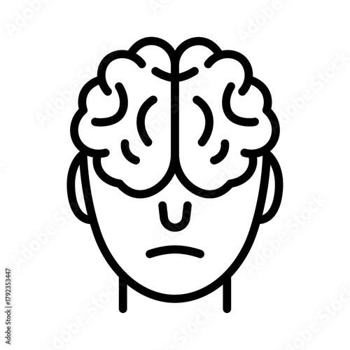 Dementia icon vector image. Can be used for Psychology.