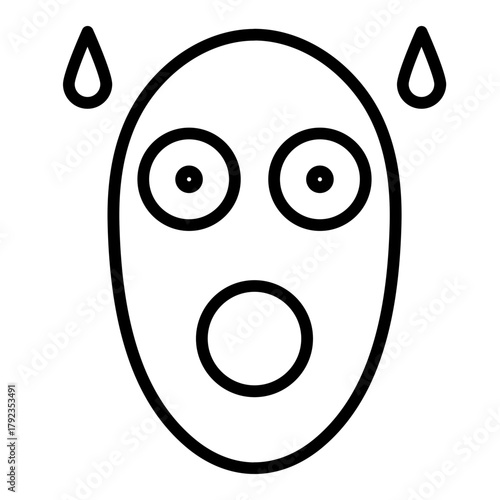 Fear icon vector image. Can be used for Psychology.
