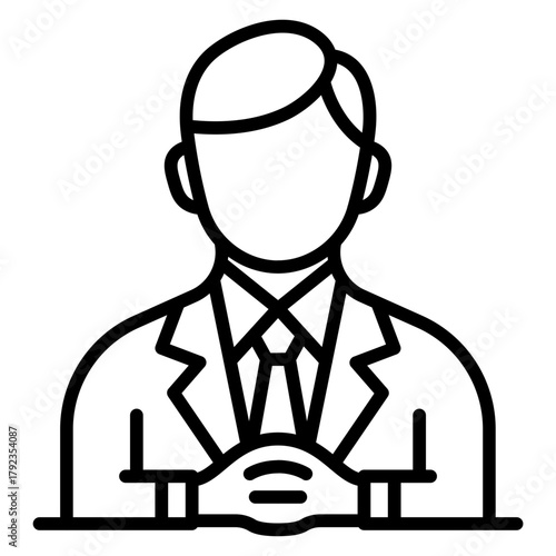 Psychologist Male icon vector image. Can be used for Psychology.