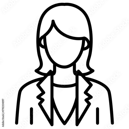 Psychologist Female icon vector image. Can be used for Psychology.