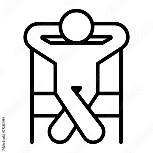 Relax Time icon vector image. Can be used for Psychology.