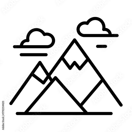 Mountain icon vector image. Can be used for Adventure.