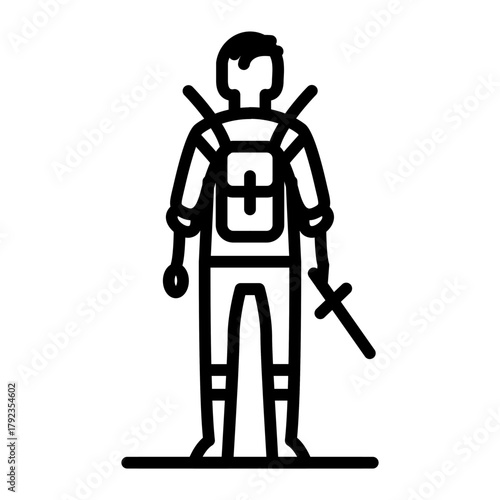 Solo Adventure icon vector image. Can be used for Adventure.