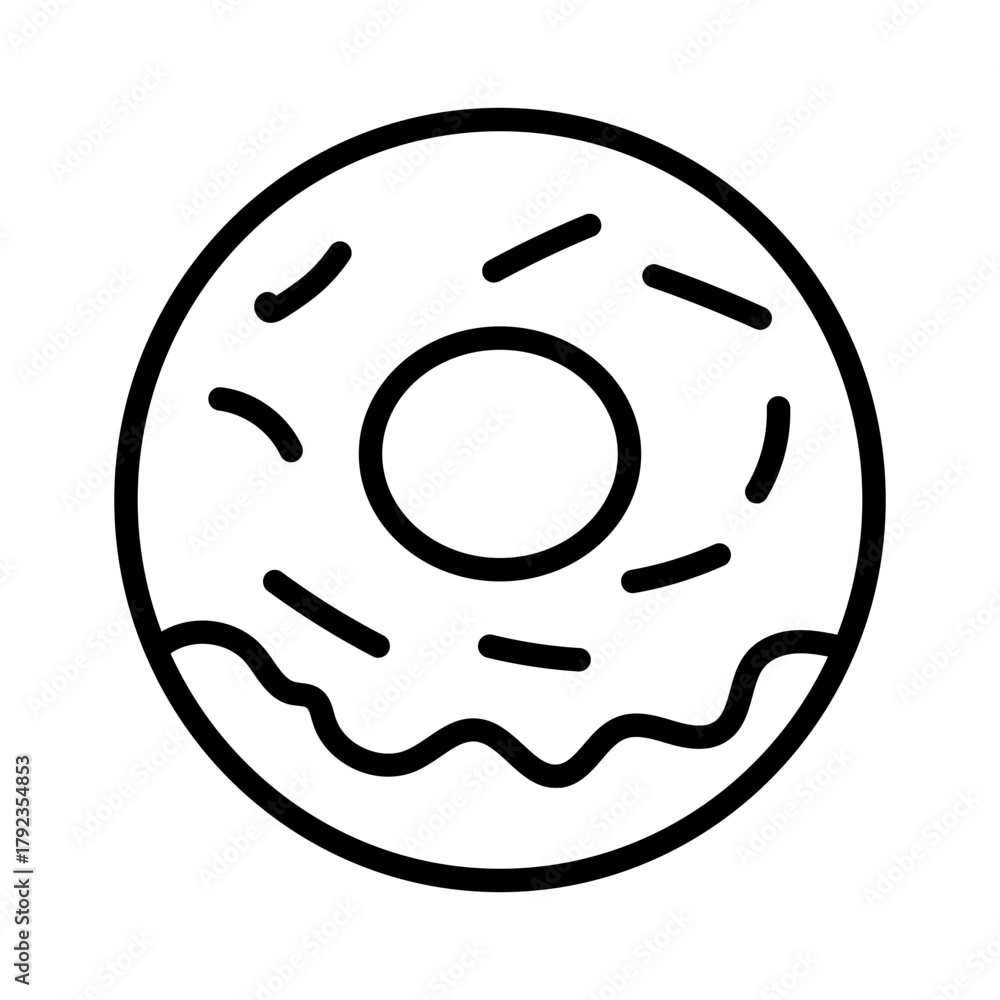 Obraz premium Donuts icon vector image. Can be used for Nutrition.