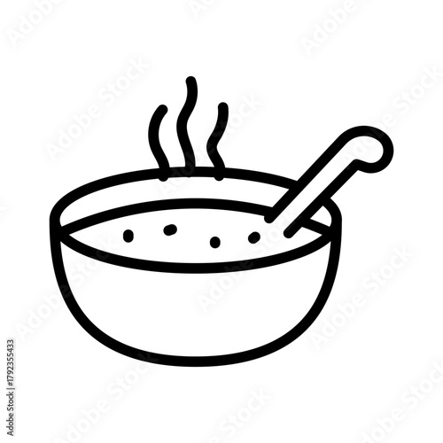 Soup icon vector image. Can be used for Nutrition.