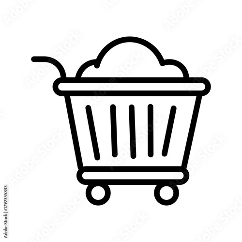Laundry Trolley icon vector image. Can be used for Laundry.