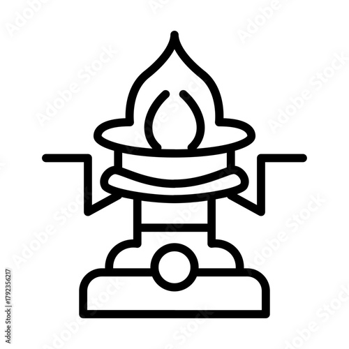 Camping Gas burner icon vector image. Can be used for Trekking.