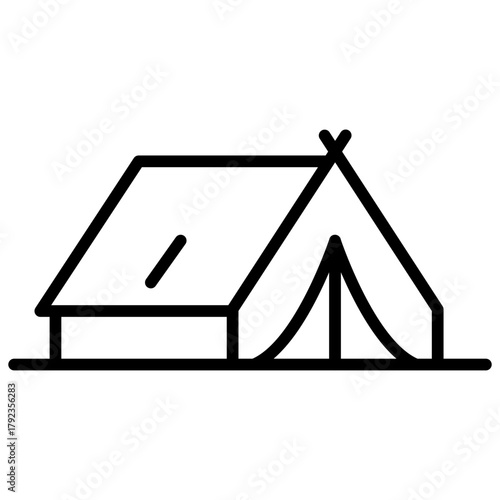 Campsite icon vector image. Can be used for Trekking.