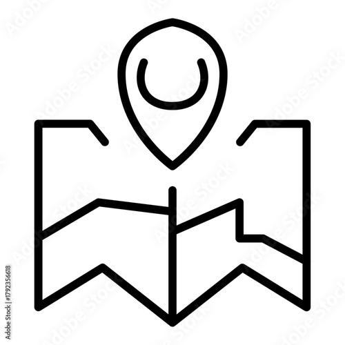 Map icon vector image. Can be used for Trekking.