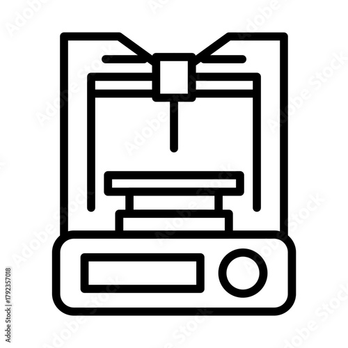 3d Printer icon vector image. Can be used for Printing.
