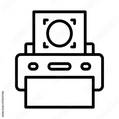 Printed Ocr icon vector image. Can be used for Printing.