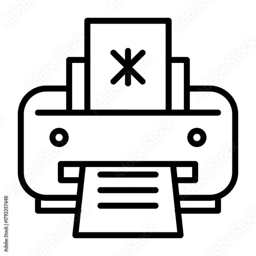 Printer Error icon vector image. Can be used for Printing.