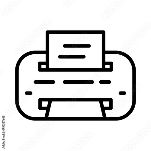 Send To Printer icon vector image. Can be used for Printing.
