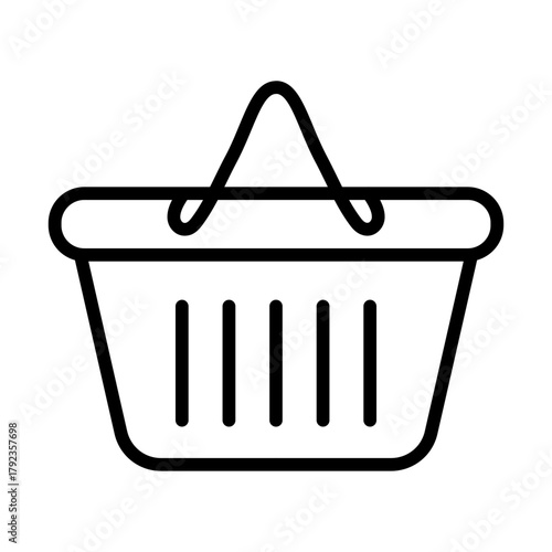 Basket icon vector image. Can be used for Carnival.
