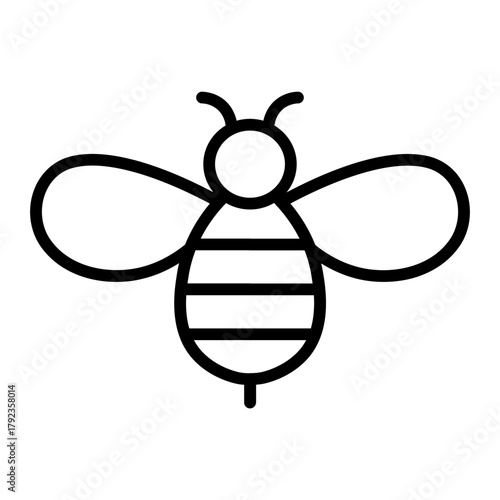 Honeybee icon vector image. Can be used for Carnival.
