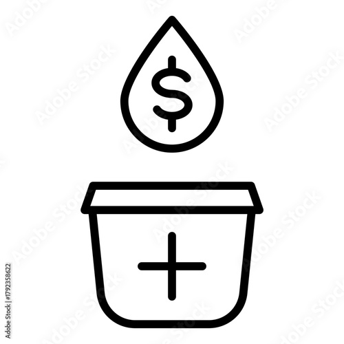 Donation icon vector image. Can be used for Homeless.