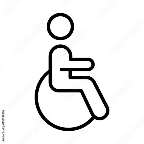Disabled icon vector image. Can be used for Homeless.
