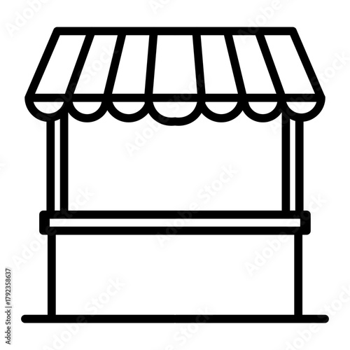 Food Stall icon vector image. Can be used for Homeless.
