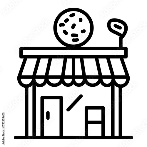 Golf Shop icon vector image. Can be used for Golf.
