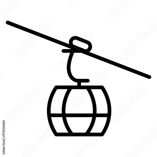 Ski Lift icon vector image. Can be used for Ski Resort.