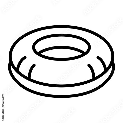 Snow Tube icon vector image. Can be used for Ski Resort.