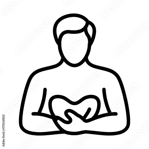 Proud Father icon vector image. Can be used for Child Adoption.