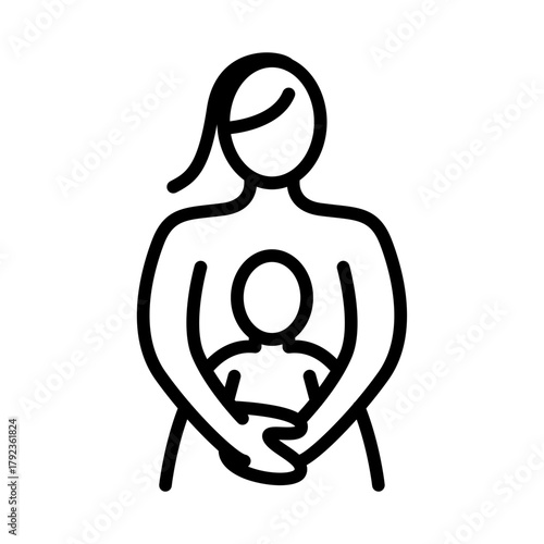 Proud Mother icon vector image. Can be used for Child Adoption.