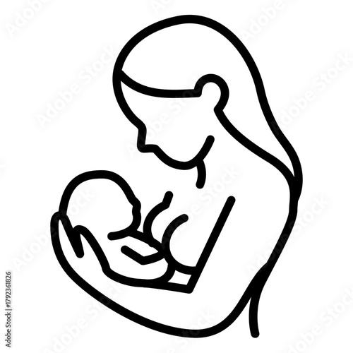 Postnatal Care icon vector image. Can be used for Child Adoption.