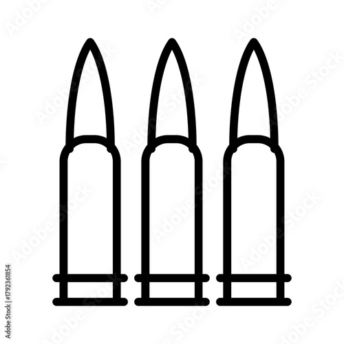 Bullets icon vector image. Can be used for Shooting.