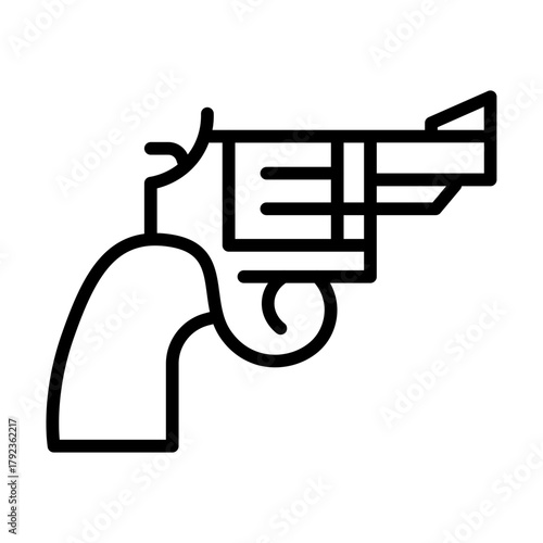 Revolver icon vector image. Can be used for Shooting.