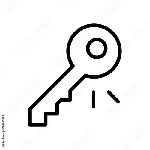 Key icon vector image. Can be used for Fairytale.