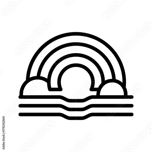 Rainbow icon vector image. Can be used for Fairytale.