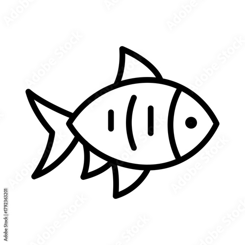 Aquarium Fish icon vector image. Can be used for Veterinary.