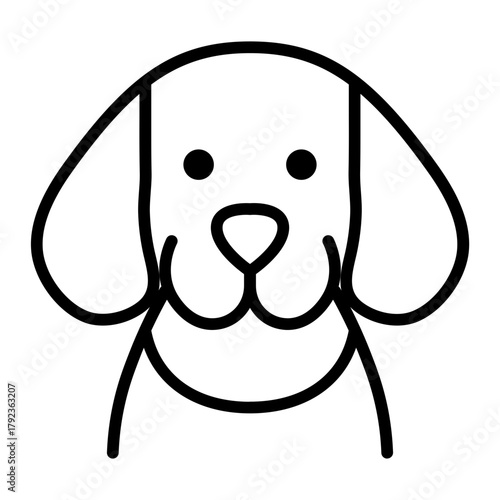 Beagle icon vector image. Can be used for Veterinary.