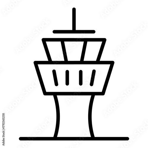 Control Tower icon vector image. Can be used for Crisis Mangement.